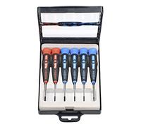 kwb Jeu de tournevis de précision croix + fente pour mécanique de précision, mini-tournevis pour horlogers/mécaniciens de précision, jeu d'outils dans une boîte de rangement