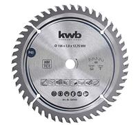 kwb lame de scie circulaire 156 x 12,75 mm, coupe très fine, lame de scie adaptée aux plans de travail, au bois et aux panneaux revêtus