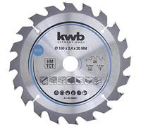 KWB Lame de scie circulaire 584557 – Carbure Ø160x20 mm Z20 – Coupe rapide pour bois tendre et dur