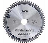 kwb lame de scie circulaire 210 x 30 mm Z 64 pour plans de travail & bois