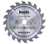 KWB Lame de scie circulaire 583357 au carbure, 150 x 16 mm, 20 dents Z-20 pour panneaux – 1 pièce