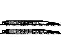 kwb Lame de scie sabre Multicut pour le travail du bois, 203 mm (pour bois dur, contreplaqué, MDF, plastique)