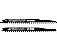 kwb Lame de scie sabre pour le bois, 240 mm (pour le bois de cheminée, le bois dur, le contreplaqué)