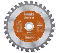 kwb Lame scie circulaire Ø190x20 mm, idéale pour le bois avec résidus métalliques, coupe fluide et précise, usage intensif
