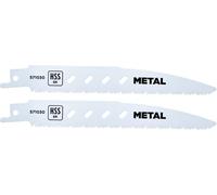 kwb Lames de scie sabre BiM pour le métal (pour le métal, l'aluminium et les tôles, tige universelle 1/2'', 2 pièces, pas de denture variable, pour des coupes fines et nettes)
