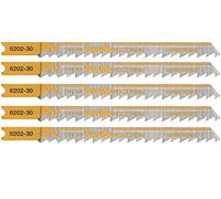 kwb Lames de scie sauteuse pour le bois en acier HCS flexible avec tige à une came (tige en T),denture en plongée,transport optimal de la sciure,tranchant durable,surface polie,pour les coupes fines