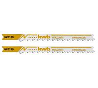 kwb Lames de scie sauteuse pour le bois en acier HCS flexible avec tige à une came (tige en T),denture en plongée,transport optimal de la sciure,tranchant durable,surface polie,pour les coupes fines