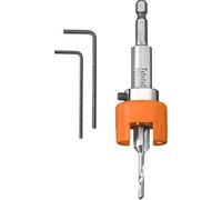 kwb Mèche pour bois dur Ø 5 mm en HSS-M2 avec fraise à lamer, butée de profondeur réglable et queue six pans 1/4"