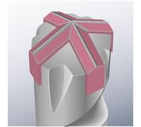 KWB Mèches CROSS-TIP pour marteaux perforateurs, pointe à 4 clavettes, ø 18.0 mm - 264018