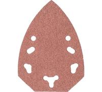 kwb Papier abrasif souris 100x140 mm en corindon supérieur avec grain 120, changement sans outil, encollage en résine synthétique et support papier renforcé, pour le ponçage du bois et du métal