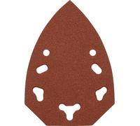 kwb Papier abrasif souris 100x140 mm en corindon supérieur avec grain 180, changement sans outil, encollage en résine synthétique et support papier renforcé, pour le ponçage du bois et du métal