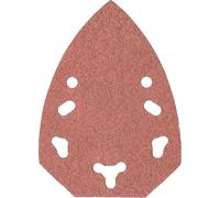 kwb Papier abrasif souris 100x140 mm en corindon supérieur avec grain 80, changement sans outil, encollage en résine synthétique et support papier renforcé pour le ponçage grossier du bois et du métal
