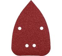kwb Patins abrasifs triangulaires QUICK-STICK 96x136 mm en corindon supérieur grain 80, 120, 240, changement sans outil, encollage résine synthétique et support papier renforcé, pour bois et métal