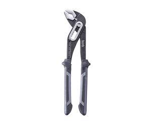 kwb Pince à pompe à eau en 240 mm, réglable en 7 positions, avec articulation traversante, manche à 2 composants avec protection de la main, finition satinée, longue durée de vie, DIN ISO 8976
