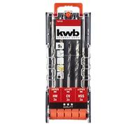 kwb PowerBox Jeu de forets combinés - Jeu de forets, 9 pièces pour le métal, la pierre, le bois, y compris le logement de la tige hexagonale