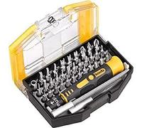 kwb Safety Bits Boîte d'embouts - 37 pièces, y compris embouts, entraînement hexagonal 1/4, porte-embouts à changement rapide et poignée, dans une boîte en plastique solide.