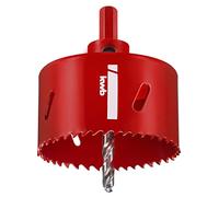 kwb Scie cloche bi-métal HSS Ø 74 mm à denture progressive Vario, haute précision, queue six pans, profondeur de coupe 38 mm et foret de centrage