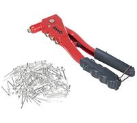 KWB Pince à riveter 407190 – Set 100 rivets aluminium, modèle lourd, protection poignée – 1 pc