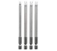 kwb Spanner Bit-Set - 4 pcs. 4, 6, 8, 10, 100 mm chacun, extra long 1/4 pouce selon ISO 1173 E 6.3