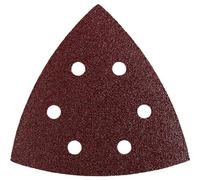 kwb Triangles abrasifs 105 mm en corindon supérieur avec grain 60, changement sans outil, encollage résine synthétique et support papier renforcé pour le ponçage grossier du bois et du métal