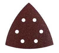 kwb Triangles abrasifs 105 mm en corindon supérieur avec grain 80, changement sans outil, encollage résine synthétique et support papier renforcé pour le ponçage grossier du bois et du métal