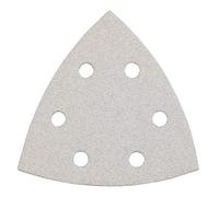 kwb Triangles abrasifs 93 mm corindon avec revêtement stéarate, grain 80, encollage entièrement en résine synthétique et support papier renforcé, pour le ponçage du bois et de la peinture
