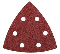 kwb Triangles abrasifs 93 mm en corindon supérieur avec grain 180, changement sans outil, encollage en résine synthétique et support papier renforcé pour le ponçage moyennement fin du bois et du métal