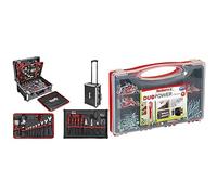 kwb Valise à outils avec fonction trolley, 175 pièces, remplie, outils dans une valise en aluminium robuste, set d'outils grand, pour bricoleurs, DIY et maîtres artisans & Fischer Redbox DuoPower