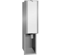 KWC AR Distributeur de savon, EXOS, acier inoxydable, encastré, 124x500x120 mm, façade ESG blanc