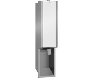 KWC AR Distributeur de savon, EXOS, acier inoxydable, encastré, 124x500x120 mm, façade ESG blanc