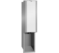 KWC AR Distributeur de savon, EXOS, électrique, acier inoxydable, encastré, 124x500x120mm, façade ESG blanc