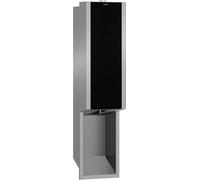 KWC AR Distributeur de savon, EXOS, électrique, acier inoxydable, encastré, 124x500x120mm, façade ESG noir