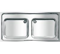 KWC AR Evier professionnel, MAXIMA, acier inoxydable, 2 cuves, 1200x432x600 mm