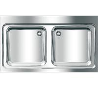KWC AR Evier professionnel, MAXIMA, acier inoxydable, 2 cuves, 1200x432x700 mm