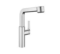 Robinet de cuisine KWC Domo E4 avec flexible extractible et douchette Acier inoxydable