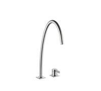 KWC Era 3, mitigeur de lavabo, acier inoxydable