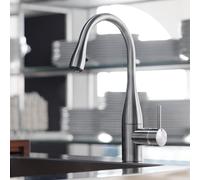 Mitigeur Monocommande KWC Eve 10.111.102.700FL Acier Inoxydable