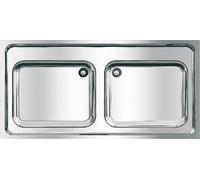 KWC Évier professionnel, MAXIMA, acier inoxydable, 2 cuves, 1200x432x600 mm