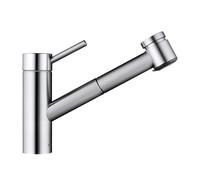 KWC Inox Mitigeur de cuisine pivotant, avec douchette extractible, 10.271.033.700FL,
