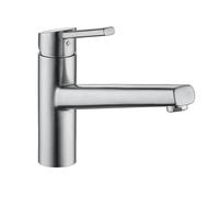 KWC Mitigeur monocommande Luna 10.441.023.700FL Acier inoxydable Bec pivotant