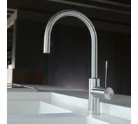 KWC Ono Mitigeur de cuisine pivotant, avec douchette extractible, 10.151.102.000FL,