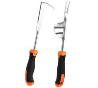 KWGSHN 2 Pièces Désherbeur Manuel Acier Inoxydable, Désherbeur de Fissures, Outil d'arrachage de Mauvaises Herbes, Arrache Racine Outil Gouge Désherbage pour Désherber Votre Jardin, Creuser