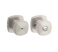 Kwikset Arroyo Privacy Bed/Bath Knob with Soft Modern Rose in Satin Nickel 97300-964