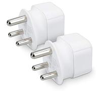 kwmobile 2X Adaptateur Voyage Afrique du Sud - Adaptateur Compact pour Fiche Schuko vers Type M - Compatible Prise Mozambique Népal Botswana - Blanc