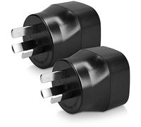 kwmobile 2X Adaptateur Voyage Australie - Adaptateur Compact Schuko Type I - Compatible Prise Australie Nouvelle-Zélande Argentine Chine - Noir