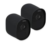 kwmobile 2X Coque Compatible avec Arlo Essential Spotlight (1. Gen / VMC2030) - Étui Souple en Silicone pour Caméra de Sécurité - Noir