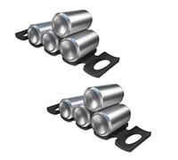 kwmobile 2X Support Bouteille frigo - Range Bouteilles et canettes vin bière Soda pour étagère frigo - 2X Organisateur en Silicone Noir