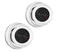 kwmobile Caméra de Surveillance Factice - Lot 2X Fausse Caméra CCTV avec LED Sécurité Maison ou Magasin - Dôme Dissuasif pour Intérieur, 1080p - Blanc