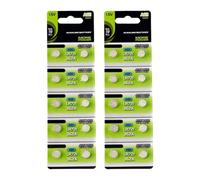 kwoifioy Lot de 10/20 piles bouton alcalines AG11 LR58 1,55 V pour calculatrices de jouets