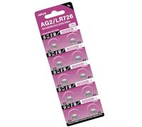 kwoifioy Lot de 10 piles bouton alcalines LR726 1,5 V pour montres, calculatrices et appareils photo numériques